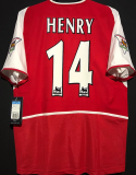 HENRY #14 ARS Home Retro Jersey 2002/04 (Have Patch 带 2001-2002 金双臂章 FA Premier League Font 英超字体 ) ★★