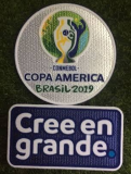 COPA AMERICA 2019 + Cree en grande Patch 美洲杯章2019 +Cree en grande (You can buy it Or tell me to print it on the Jersey )