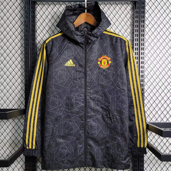 2023/24 M Utd Black Windbreaker