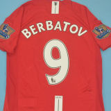 2007/08 M Utd Home Red Retro Soccer Jersey League Version 联赛版