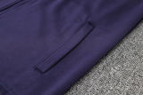 2024 PSG Dark Purple Hoody Zipper Jacket Tracksuit