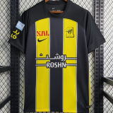 2023/24 Al Ittihad Home Yellow Black Fans Jersey 吉达联