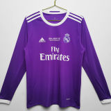 2016/17 RM Purple Away Retro Long Sleeve Jersey 带胸前小字