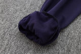 2024 PSG Dark Purple Hoody Zipper Jacket Tracksuit