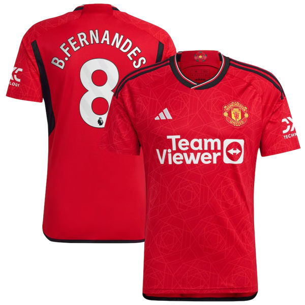B.FERNANDES #8 M Utd 1:1 Quality Home Red Fans Jersey 2023/24 (League Font 联赛字体) ★★