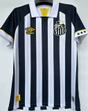 2023/24 Santos 1:1 Quality Away White Black Fans Jersey