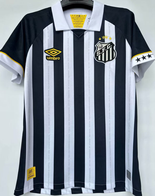 2023/24 Santos 1:1 Quality Away White Black Fans Jersey