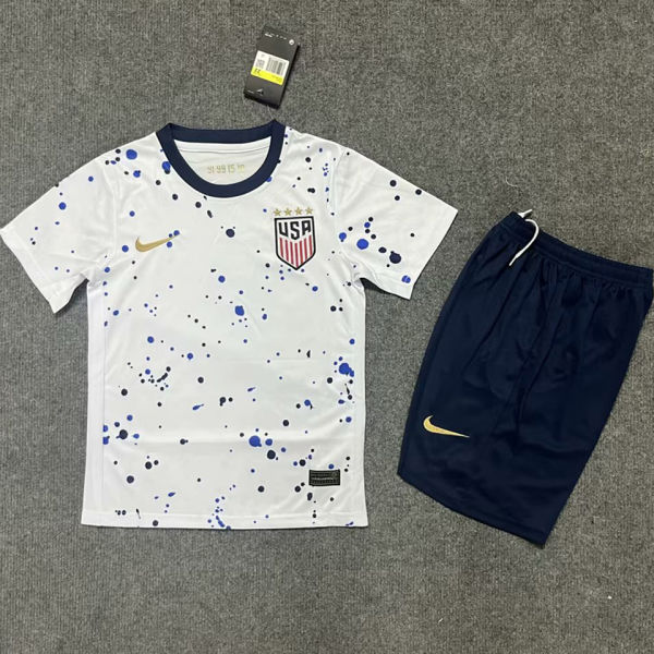 2023 U.S Women World Cup Home Kids Soccer Jersey