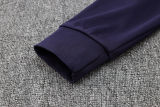 2024 PSG Dark Purple Hoody Zipper Jacket Tracksuit