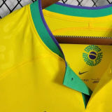 NEYMAR JR #10 Brazil Home 1:1 Yellow Fans Jersey 2022/23 ★★