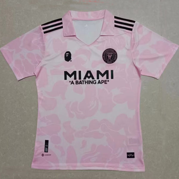 2023/24 Inter Miami x APE Pink Fans Jersey 黑色三边