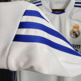 2010/11 RM Home White Retro Long Sleeve Jersey