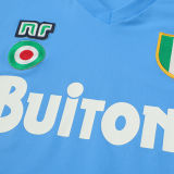1987/88 Napoli Home Blue Retro Long Sleeve Soccer Jersey