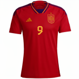 GAVI #9 Spain 1:1 Quality Home Red Fans Jersey 2022/23 ★★