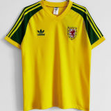1982 Wales Away Yellow Retro Soccer Jersey