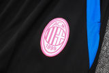2024 AC Black Hoody Zipper Jacket Windbreaker