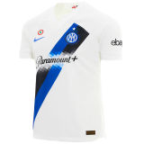 LAUTARO #10 In Milan Away White Fans Jersey 2023/24 有号下广告 ★★