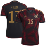 Müller #13 Germany 1:1 Quality Away Fans Jersey 2022/23 ★★