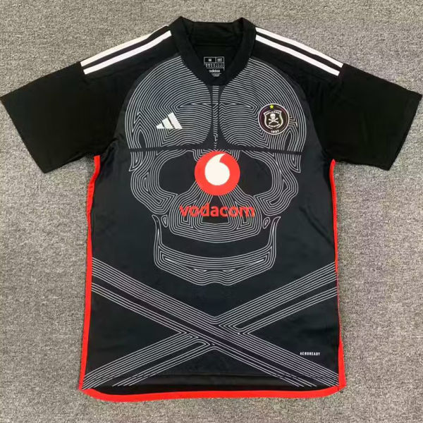 2023/24 Orlando Pirates Black Fans Soccer Jersey 奥兰多海盗