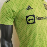 2022/23 M Utd Third Green Player Version Soccer Jersey