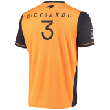 2022 McLaren F1 RICCIARDO 3 Yellow Black Team T-Shirt(迈凯伦)