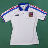 1996 Czech Away White Retro Soccer Jersey