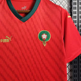 2023/24 Morocco Home Red Fans Soccer Jersey