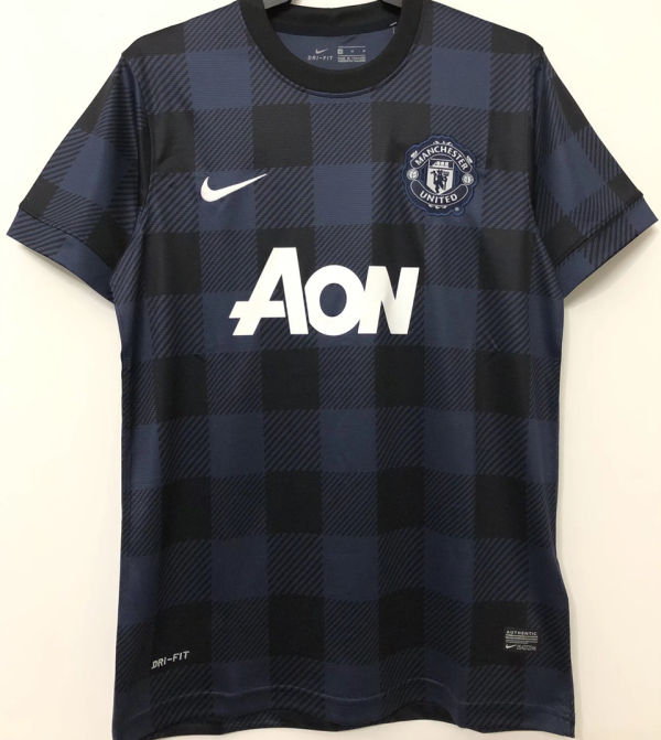 2013/14 M Utd Away Black Retro Soccer Jersey