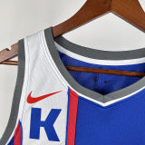 2024 Kings MONK #0 Blue City Edition NBA Jerseys 热压