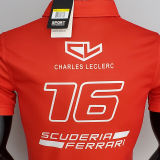 2022 Ferrari F1 Charles Leclerc #16 POLO Team T-Shirt 背后16