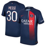 2023/24 PSG Home Blue Player Version Long Sleeve Jersey
