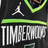2024 Timberwolves EDWARDS #5 Black NBA Jerseys 热压