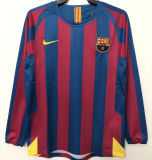 2005/06 RONALDINHO #10 BA Home Long Sleeve Retro Jersey(Have Pacth League Edition Signed联赛版有签名有章）★★