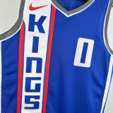 2024 Kings MONK #0 Blue City Edition NBA Jerseys 热压