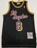 1996/97 Lakers Bryant #8 Black Mitchell Ness Retro Jerseys 刺绣