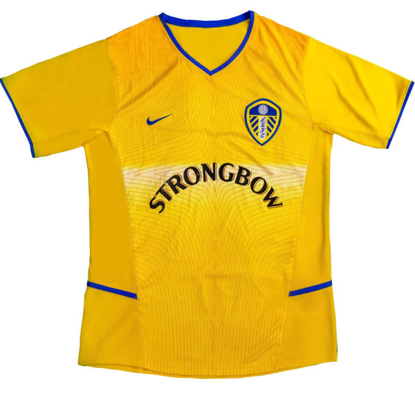 2002/03 Leeds United Third Yellow Retro Soccer Jersey