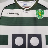 2001/03 Lisbon Home Retro Long Sleeve Soccer Jersey