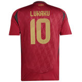 LUKAKU #10 Belgium 1:1 Quality Home Fans Jersey 2024/25 ★★