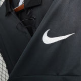 2004 Brazil Special Edition Black Retro Long Sleeve Jersey