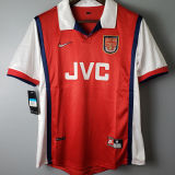 BERGKAMP #10 ARS Home Retro Jersey 1998/99 (Have Patch 带 1997-1998 金双臂章 FA Premier League Font 英超字体 ) ★★