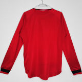 1999/2000 M Utd Home Long Sleeve Retro Soccer Jersey