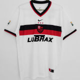 2001 Flamengo Away White Retro Soccer Jersey