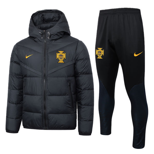 2024 Portugal Black Cotton Jacket （A Set）