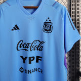 2023 Argentina Blue 3 Start Training Jersey 3星 背后有广告