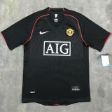 RONALDO #7 2007-08 M Utd Away Black Retro Jersey 欧冠字体右袖欧冠球 ★★