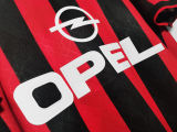 1995/96 AC Milan Home Red Black Retro Soccer Jersey