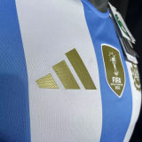CAMPEONES DEL MUNDO 3 Stars Argentina Home Player Version Jersey 2024/25 (Have FlFA World Champion 2022 球员版有胸前章) ★★