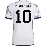 MINAMINO #10 Japan 1:1 Away White Fans Jersey 2022/23 ★★