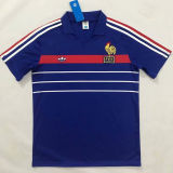 1982/84 France Home Blue Retro Soccer Jersey