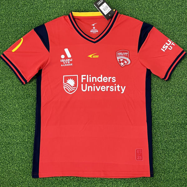 2023/24 Adelaide United Home Red Fans Soccer Jersey 阿德莱德联